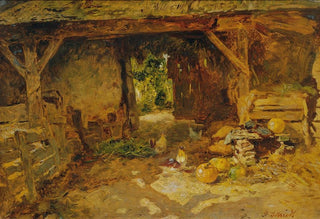 Anton Schrdl - Hofinterieur aus dem Marchfeld.webp