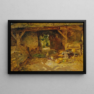 Anton Schrdl - Hofinterieur aus dem Marchfeld.webp