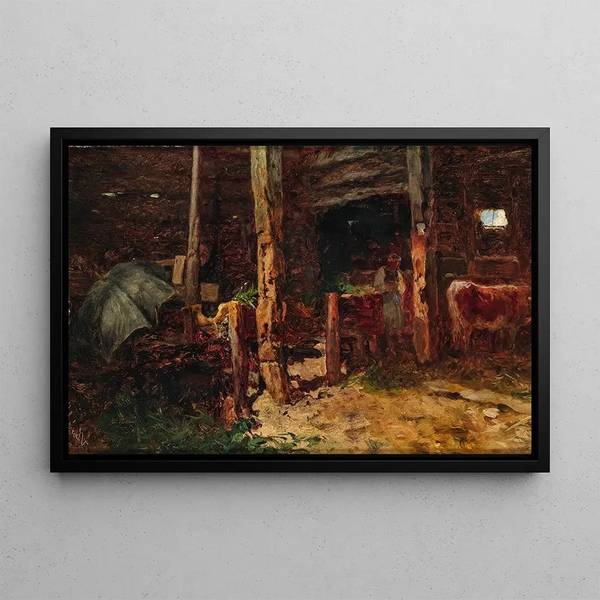 Anton Schrdl - Stallinterieur aus dem Pinzgau.webp
