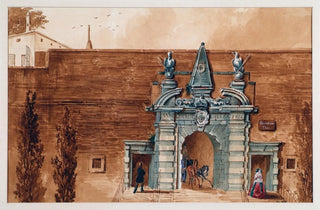 Anton Stutzinger - Das alte Krntnertor in Wien von auen.webp
