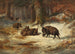 Sangliers dans une forêt hivernale - Anton Weinberger — vy av konstverket