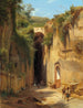 La grotta de Posillipo à Naples - Antonie Sminck Pitloo — vy av konstverket