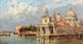 Venise Santa Maria della Salute med den gamla tullstationen - Antonietta Brandeis — vy av konstverket