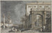 Capriccio En palats med en gård nära lagunen - Antonio Canaletto — vy av konstverket