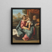 La Sainte Famille - Antonio Carracci — inramlat konstverk på väggen