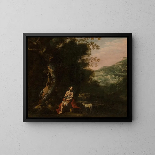 Saint Jean-Baptiste dans le désert - Antonio de Bellis — inramlat konstverk på väggen