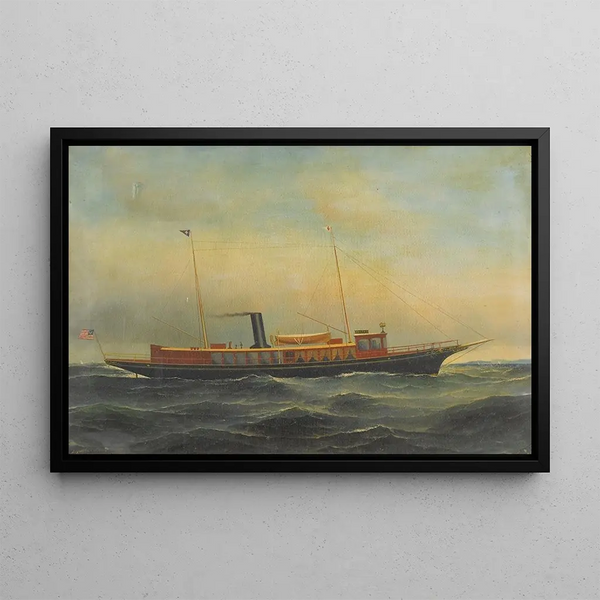 Le Yacht Aztec - Antonio Jacobsen — inramlat konstverk på väggen