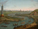 Ett infall med Frankrikes ambassadör som närmar sig kungens palats i Siam i en statsbåt i oktober 1685 - Antonio Joli — vy av konstverket