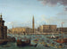 procession av gondoler i bacino di San Marco, Venedig - Antonio Joli — vy av konstverket