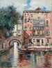 Gondoler i Venedig - Antonio María de Reyna Manescau — vy av konstverket