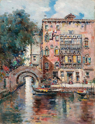 Antonio Mara de Reyna Manescau - Gondeln in Venedig.webp