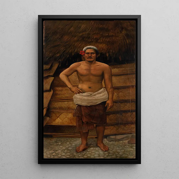 Samoansk man - Antonio Zeno Shindler — inramlat konstverk på väggen