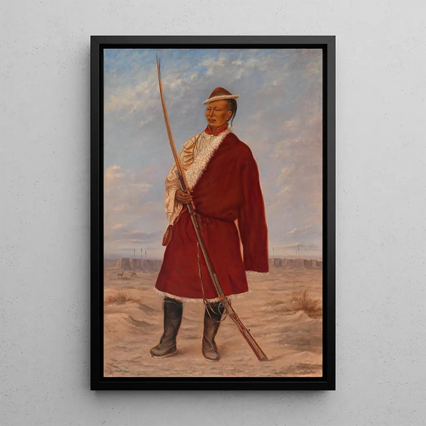 Reproduktion av målningen av tibetansk man - Antonio Zeno Shindler