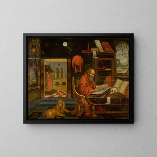 Antwerp School - Saint Jerome in his study with the lion.webp