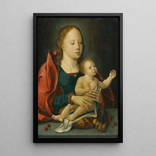 Vierge et Enfant - Ecole d'Anvers — inramlat konstverk på väggen
