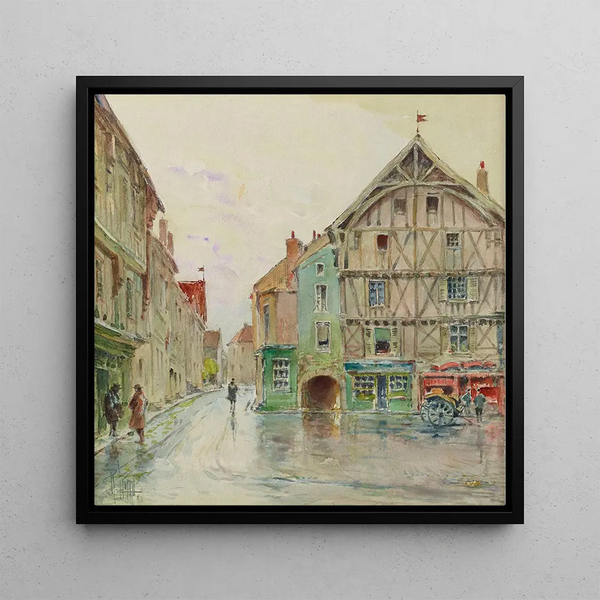 Après la pluie Place de l'Hôtel de ville - Rn Leverd
