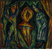 Arlequin, Colombine och Pierrot - Mark Gertler — vy av konstverket