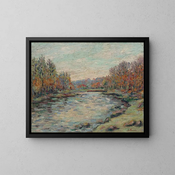 Barrage de Génetin - Armand Guillaumin — inramlat konstverk på väggen