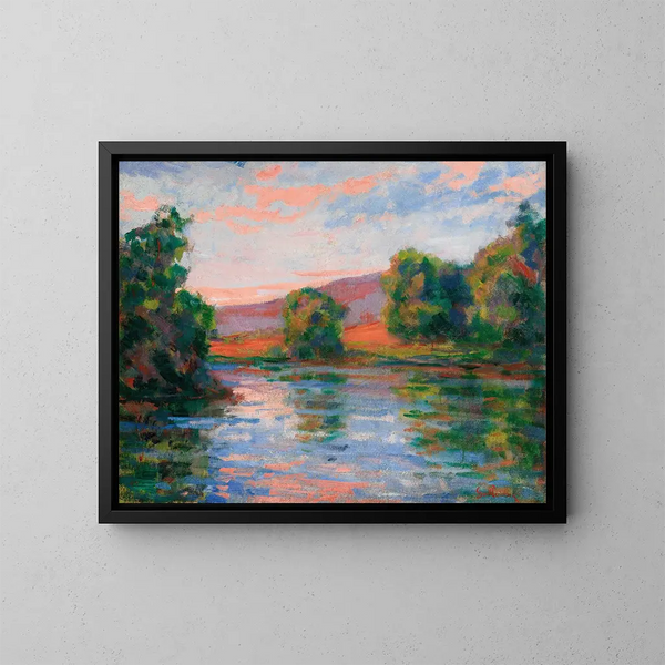 Bord de l'eau - Armand Guillaumin — inramlat konstverk på väggen