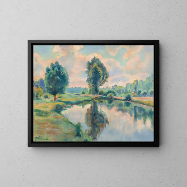Bord de rivière - Armand Guillaumin — inramlat konstverk på väggen