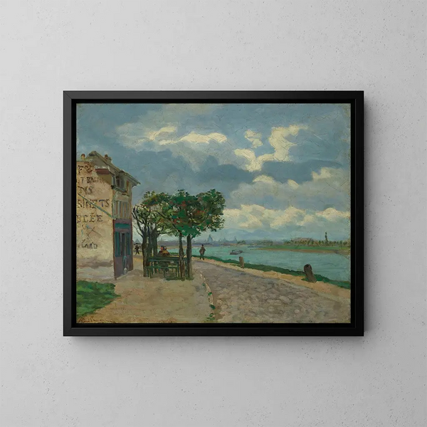 Bords de la Seine - Armand Guillaumin — inramlat konstverk på väggen