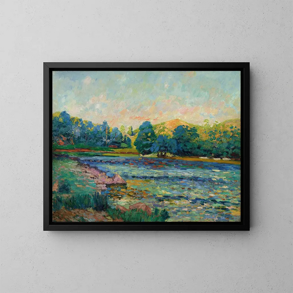 Bords de rivière - Armand Guillaumin — inramlat konstverk på väggen