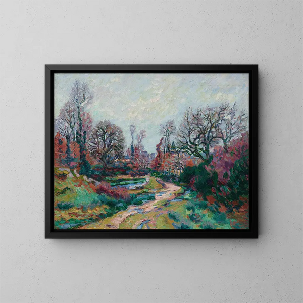 Väg till vattenhålet efter regn - Armand Guillaumin — inramlat konstverk på väggen