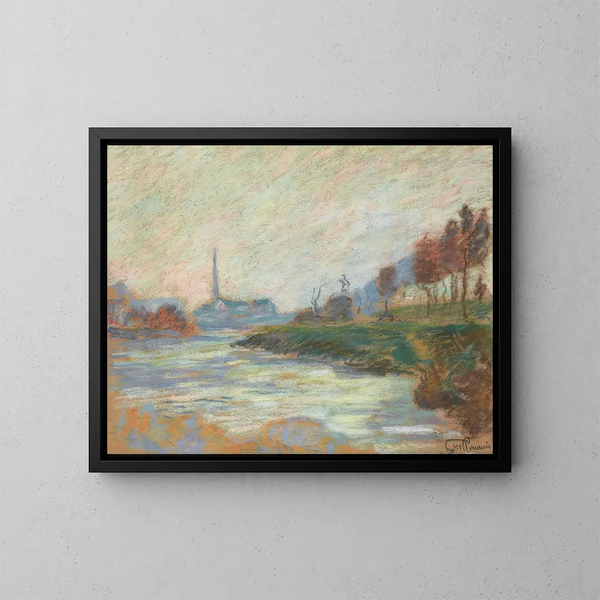 den sammanflödande floden Marne och Seine i Frankrike - Armand Guillaumin — inramlat konstverk på väggen