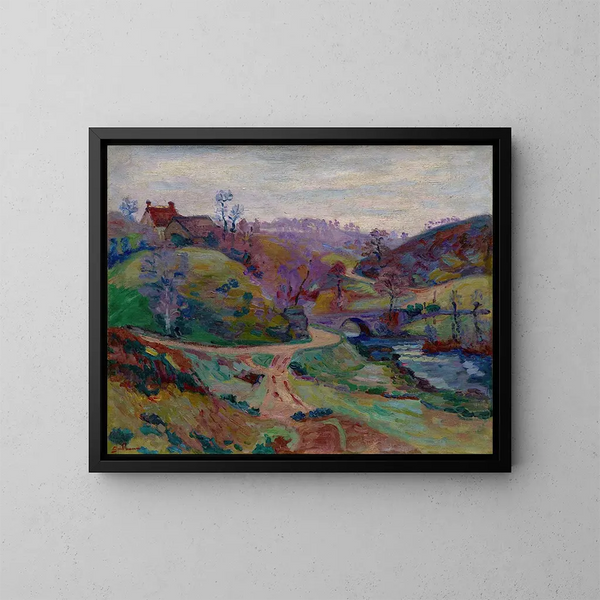 Pont Charraud à Crozant - Armand Guillaumin — inramlat konstverk på väggen