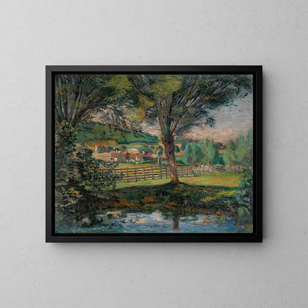 La Mare aux saules - Armand Guillaumin — inramlat konstverk på väggen