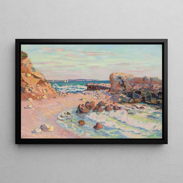 La Pierrière, Saint-Palais, stigande tidvatten - Armand Guillaumin — inramlat konstverk på väggen