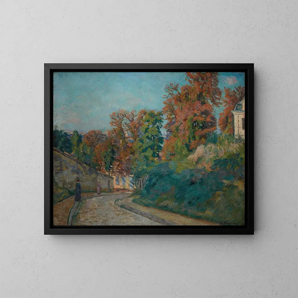 La Promenade dans une rue en Île-de-France - Armand Guillaumin — inramlat konstverk på väggen