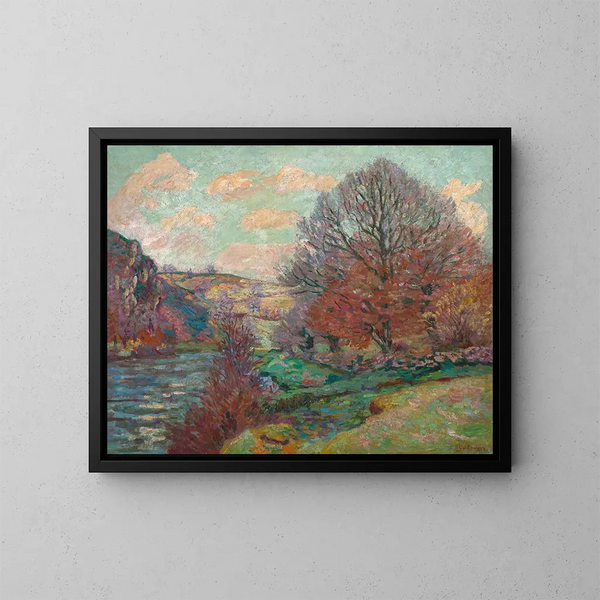 La Roche de l'Écho à Crozant - Armand Guillaumin — inramlat konstverk på väggen