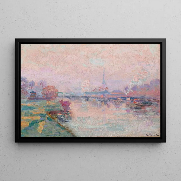 La Tour Eiffel Paris - Armand Guillaumin — inramlat konstverk på väggen