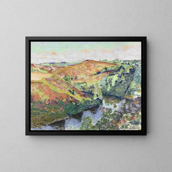 Landskap vid Crozant - Armand Guillaumin — inramlat konstverk på väggen