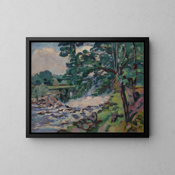 Le Barrage de Génetin - Armand Guillaumin — inramlat konstverk på väggen