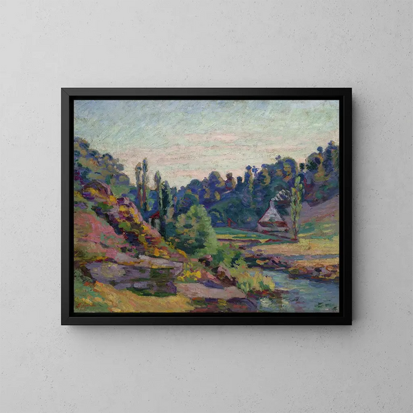 Le Moulin de Jonon à Creuse - Armand Guillaumin — inramlat konstverk på väggen