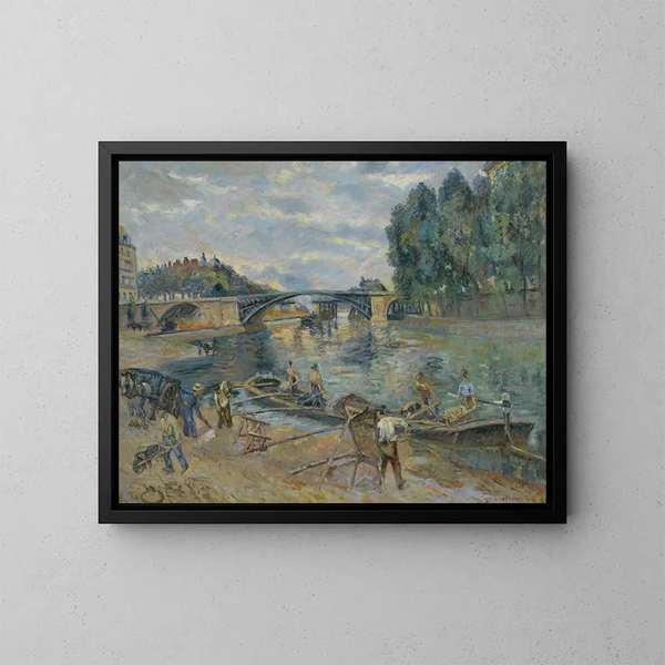 Le Pont de Sully, Paris - Armand Guillaumin — inramlat konstverk på väggen