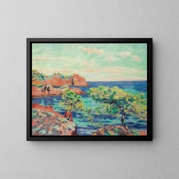 Le Trayas - Armand Guillaumin — inramlat konstverk på väggen