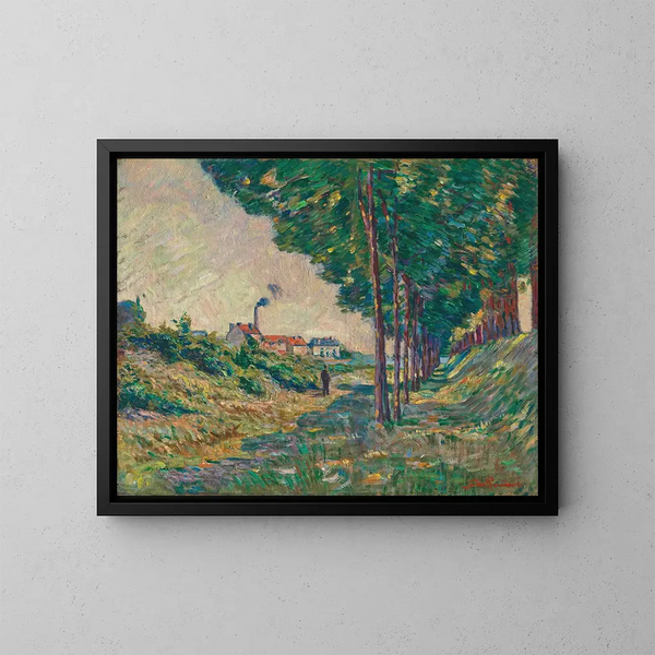 Le chemin de halage, Charenton, Île-de-France - Armand Guillaumin — inramlat konstverk på väggen