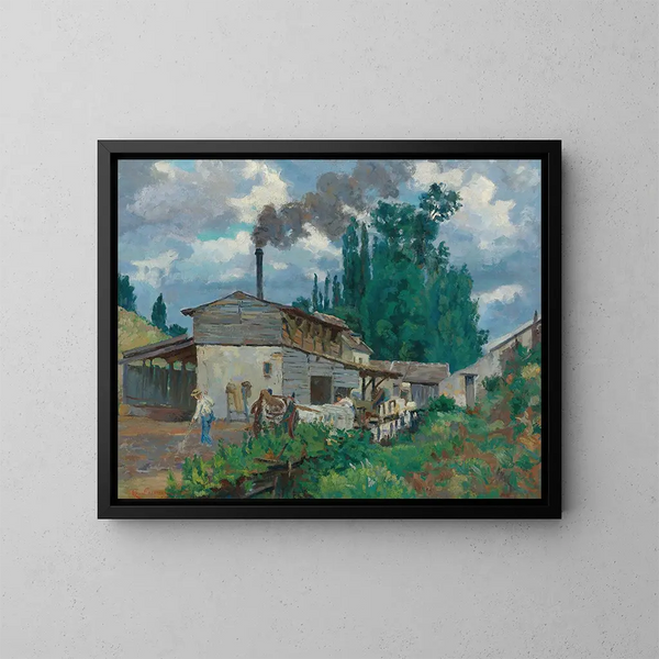 Les bords de la Bivre - Armand Guillaumin — inramlat konstverk på väggen