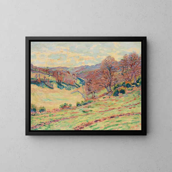 Les grandes gouttes du soir - Armand Guillaumin — inramlat konstverk på väggen