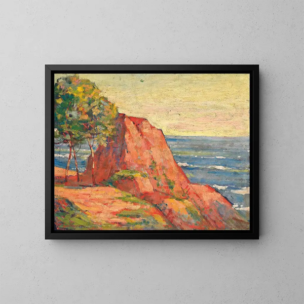 Les roches rouges d'Agay - Armand Guillaumin — inramlat konstverk på väggen