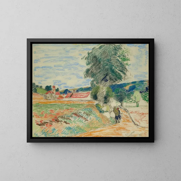 Landskap av Île-de-France - Armand Guillaumin — inramlat konstverk på väggen