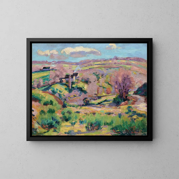 Landskap av Creuse på våren - Armand Guillaumin — inramlat konstverk på väggen