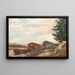 Péniches i Île-de-France - Armand Guillaumin — inramlat konstverk på väggen