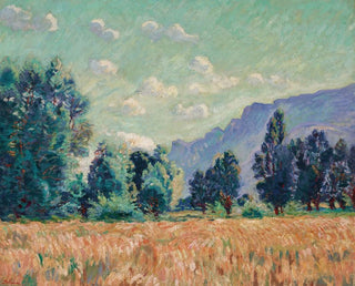 Pontcharra, Isère-dalen, Mont Granier i bakgrunden - Armand Guillaumin — vy av konstverket