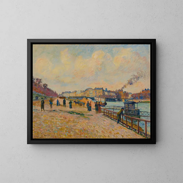 Quai Saint-Bernard, Paris - Armand Guillaumin — inramlat konstverk på väggen