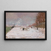 Quai Saint-Bernard under snö, Paris - Armand Guillaumin — inramlat konstverk på väggen