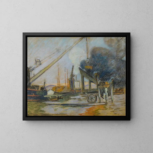 Quai de la Rape, Paris - Armand Guillaumin — inramlat konstverk på väggen